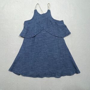 Free People Sapphire Flyaway Mini Dress Women Small‎ Blue Spaghetti Strap Flowy